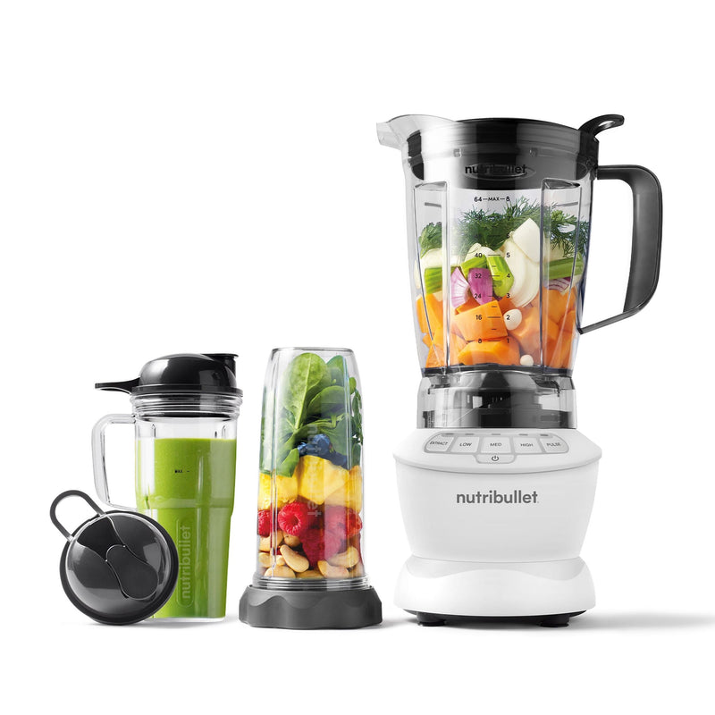 NutriBullet Full Sized & Single Serve Blender Combo, Includes 64-oz Pitcher & Accessories, 1200W O7