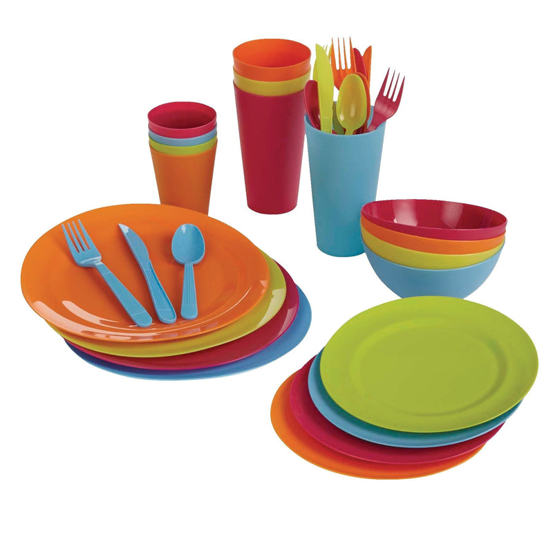 Outbound Acrylic Colourful Dinner Set, 33-pc I6