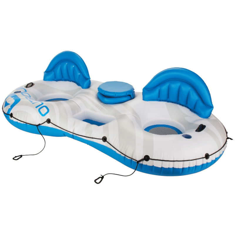 Outbound Inflatable Lake Connectable Tube, 2-Person, White/Blue L2
