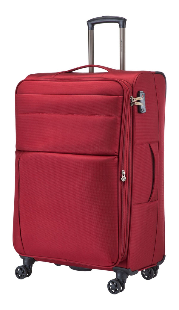 Outbound Softside Large Luggage, Wheeled, Red M3