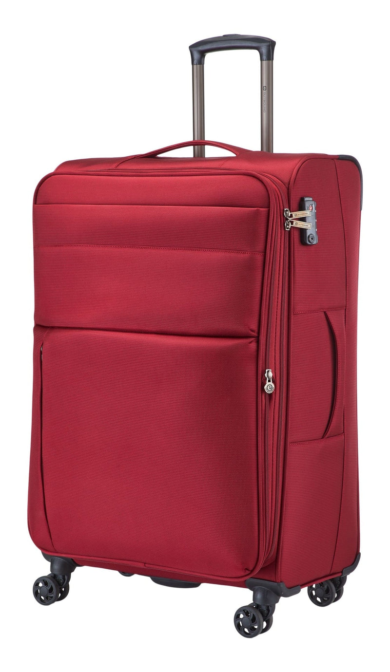 Outbound Softside Large Luggage, Wheeled, Red M3