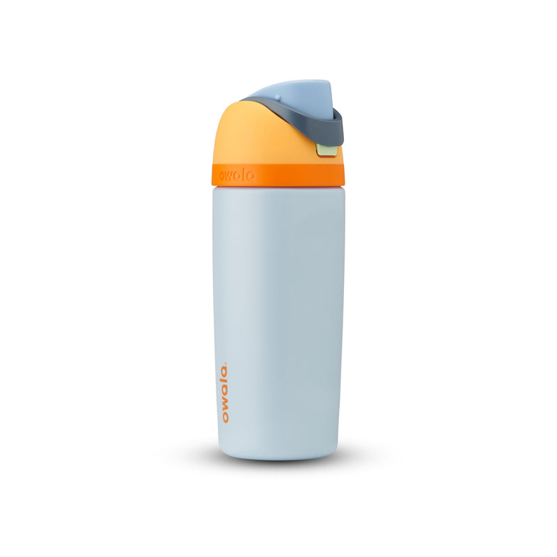 Owala FreeSip Kids’ Stainless Steel Insulated Portable Reusable Water Bottle, with Built-in Straw, Various Colours, 16-oz C6