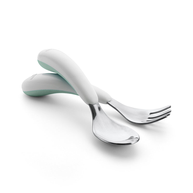 OXO Tot On-the-Go Fork & Spoon Set, Opal C9