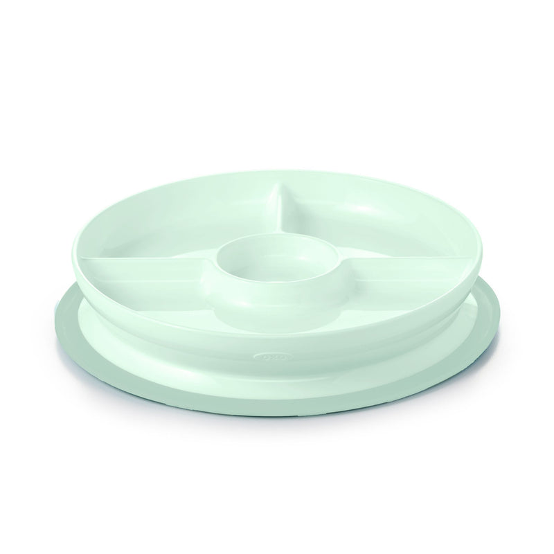 OXO Tot Stick & Stay Divided Plate, Opal P5