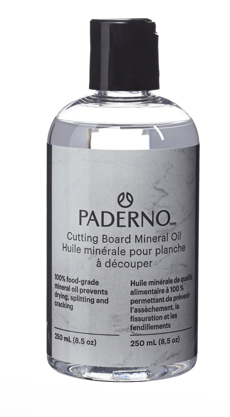 PADERNO 100% Food-Grade Mineral Oil Treatment For Cutting Boards, 250-mL W4