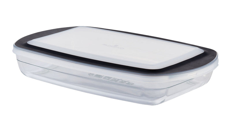 PADERNO Glass Rectangular Baking Dish with Lid, 2.8-qt W1