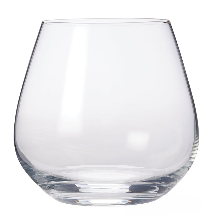 PADERNO Professional Afton Stemless Wine Glasses, Clear, 20.4-oz, 4-pk V3