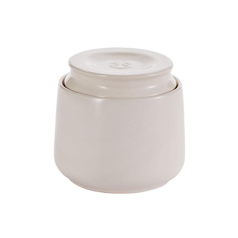 PADERNO Professional Ceramic French Butter Keeper Dish, Dishwasher Safe, Holds One 1/4-lb Stick of Butter B3