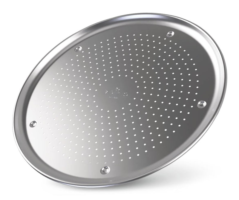PADERNO Professional Uncoated Aluminum Round Pizza Crisper Pan, 16-in I4