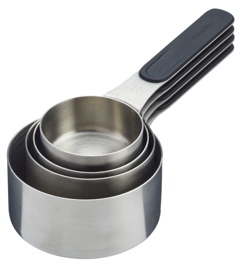 PADERNO Stainless Steel Measuring Cups with Magnetic Handle, 4-pc X4