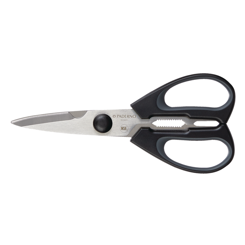 PADERNO Stainless Steel Multi-Purpose Kitchen Shears with Ergonomic Grip and Built-In Bottle Opener A8