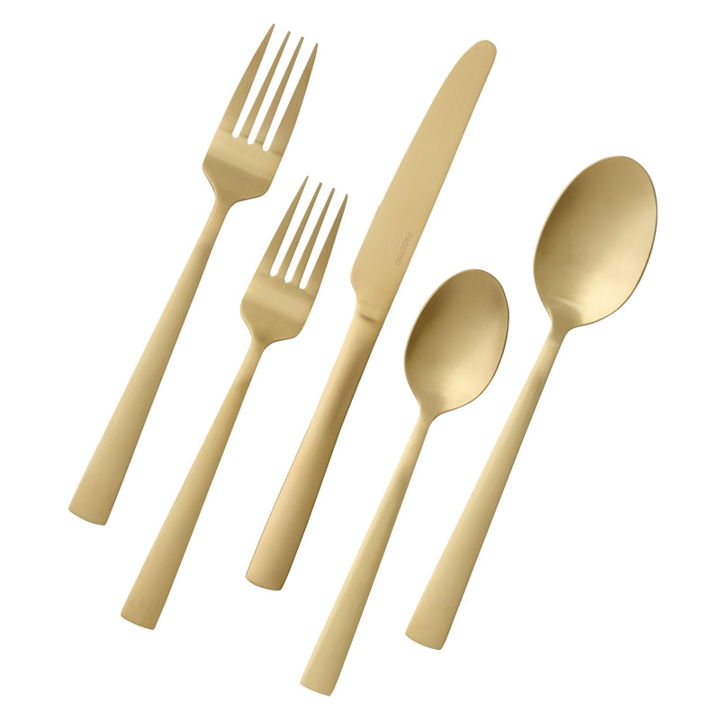 PADERNO Summerside Champagne Matte Stainless Steel Flatware Set, Serves 4, 20-pc U8