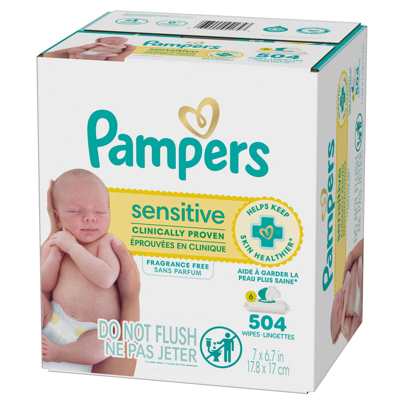 Pampers Unscented Sensitive Skin Baby Wipes, 504-pcs, 6-pk I8