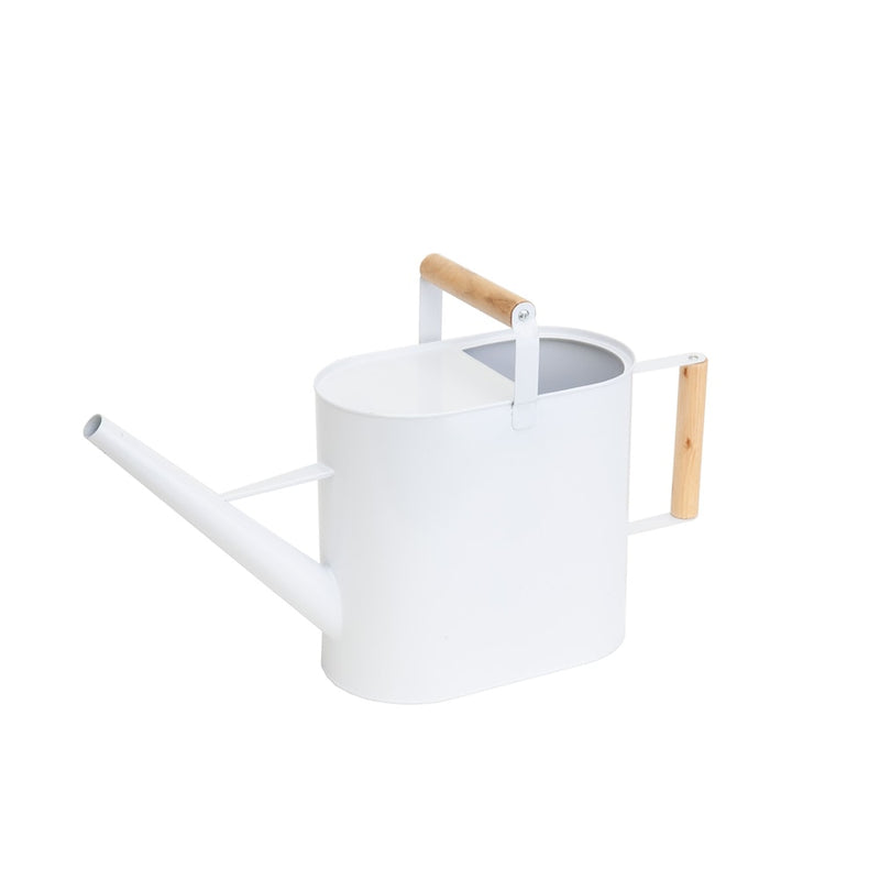 Panacea Nordic Habitat Wood Finish Watering Can, White, 2-Gal S3