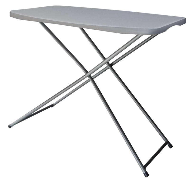 Peakform Height Adjustable Plastic & Metal Portable Folding Activity Table, Indoor/Outdoor, White F5
