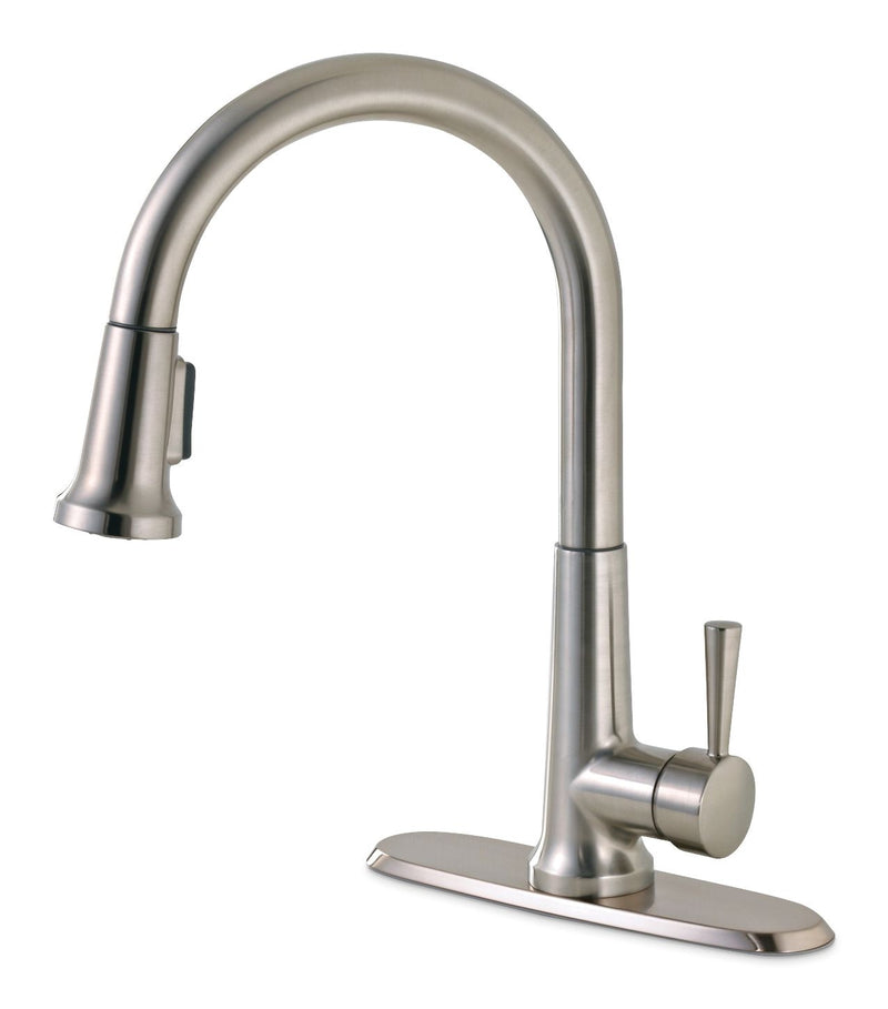 Peerless Single-Handle Pull-Down Kitchen Faucet, Brushed Nickel Y4