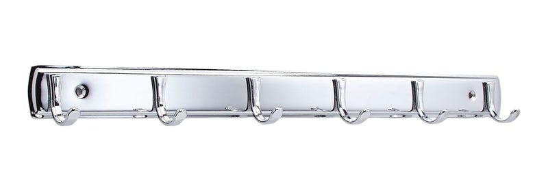 Peerless Stainless Steel 6-Hook Rail, Chrome, 19-in T7