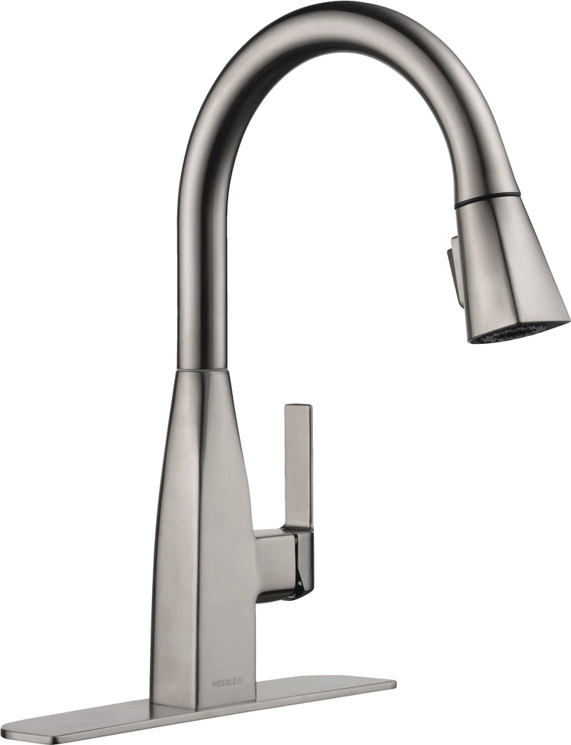Peerless Xander Single Handle High Arc Pull-Down Kitchen Faucet, Stainless Steel C6
