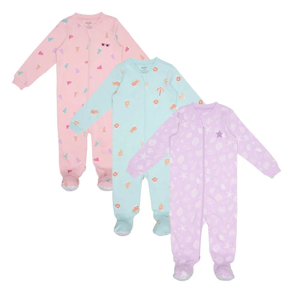 Pekkle Infant Organic Cotton Sleeper, 3-pack A2