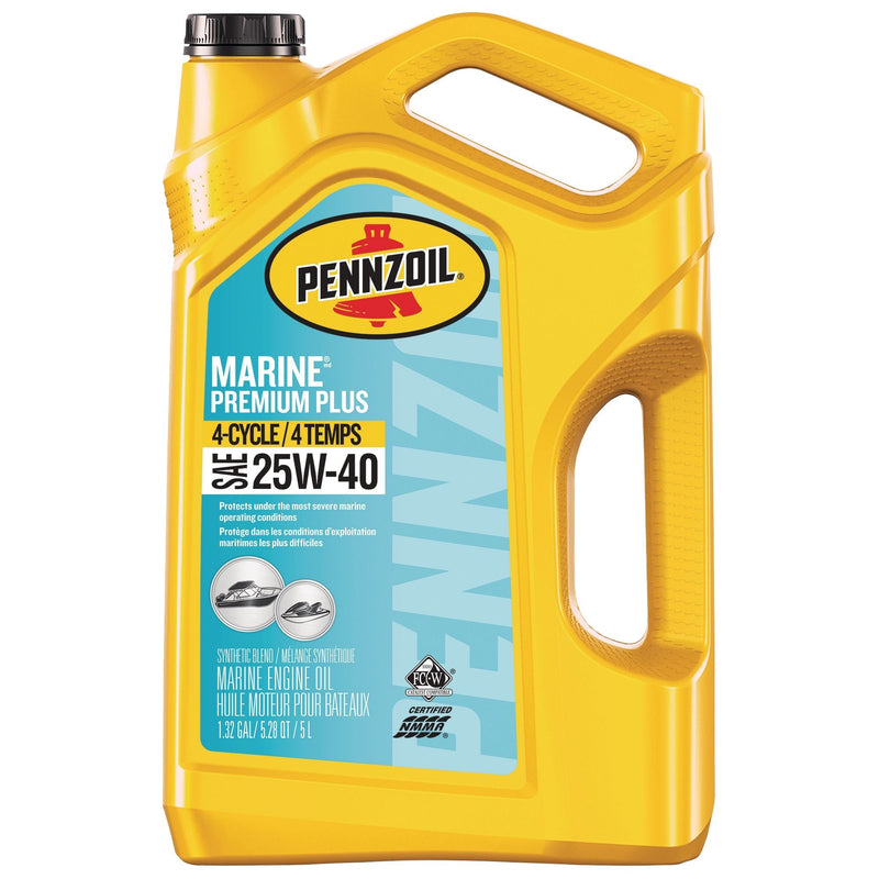 Pennzoil Marine Premium Plus 25W-40 4-Cycle Engine Oil, 5-L K6
