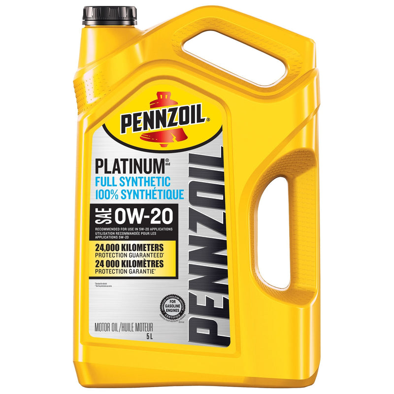 Pennzoil Platinum 0W20 Synthetic Engine/Motor Oil, 5-L B1