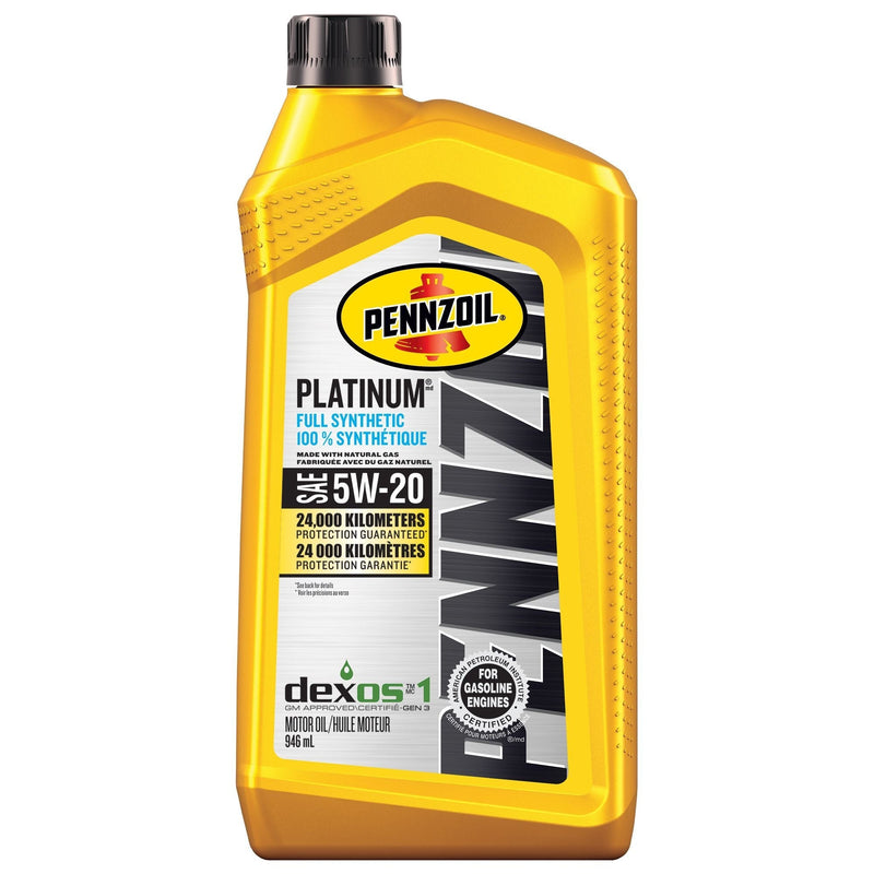 Pennzoil Platinum 5W20 Synthetic Engine/Motor Oil, 946-mL S3
