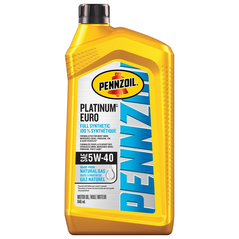 Pennzoil Platinum Euro 5W40 Synthetic Engine/Motor Oil, 946-mL Q5