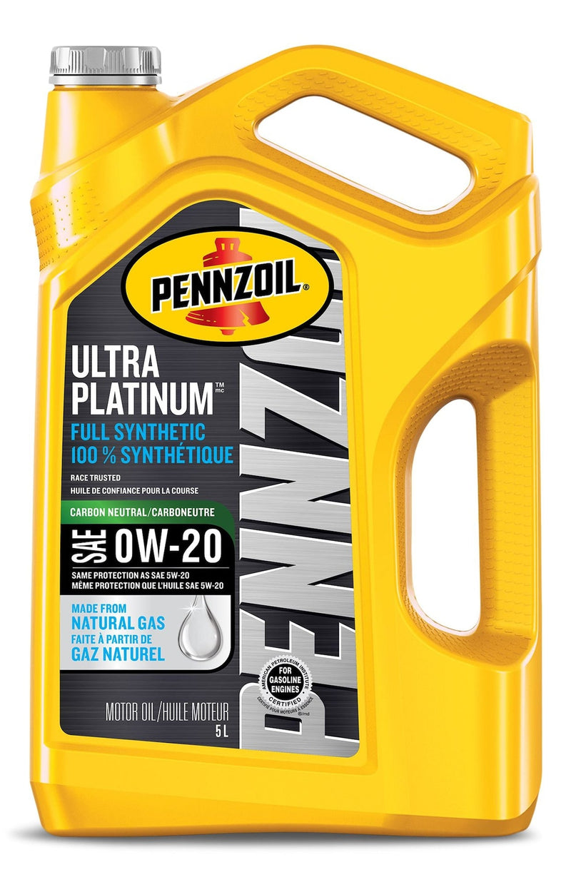 Pennzoil Ultra Platinum 0W20 Synthetic Engine/Motor Oil, 5-L I2
