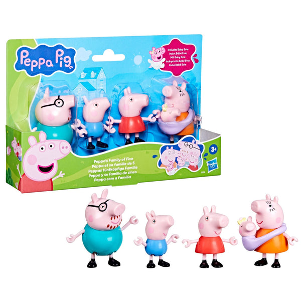 Peppa Pig & Family Figure Playset for Ages 3+, 4-pc I6