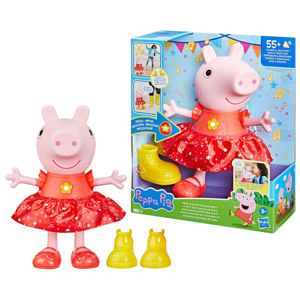 Peppa Pig Peppa’s Muddy Puddles Party Singing and Dancing Doll, French, Ages 3+ H6
