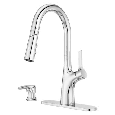 Pfister Ceylon Pull-Down Kitchen Faucet, Polished Chrome S6