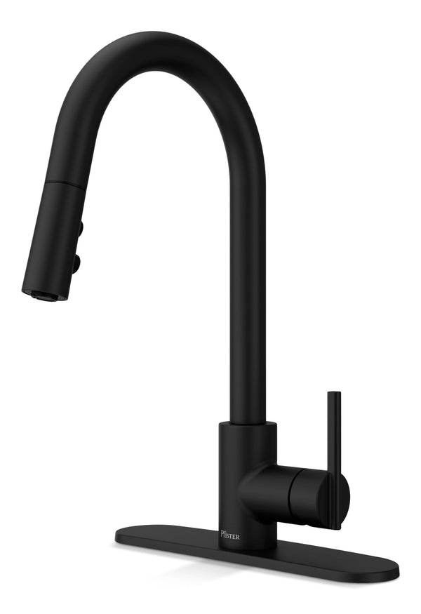 Pfister Modern Pull-Down Kitchen Faucet, Matte Black H9