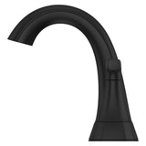 Pfister Rancho Double Handle 4-in Centreset Bathroom Sink Faucet Push & Seal Drain, WaterSense Certified, Matte Black