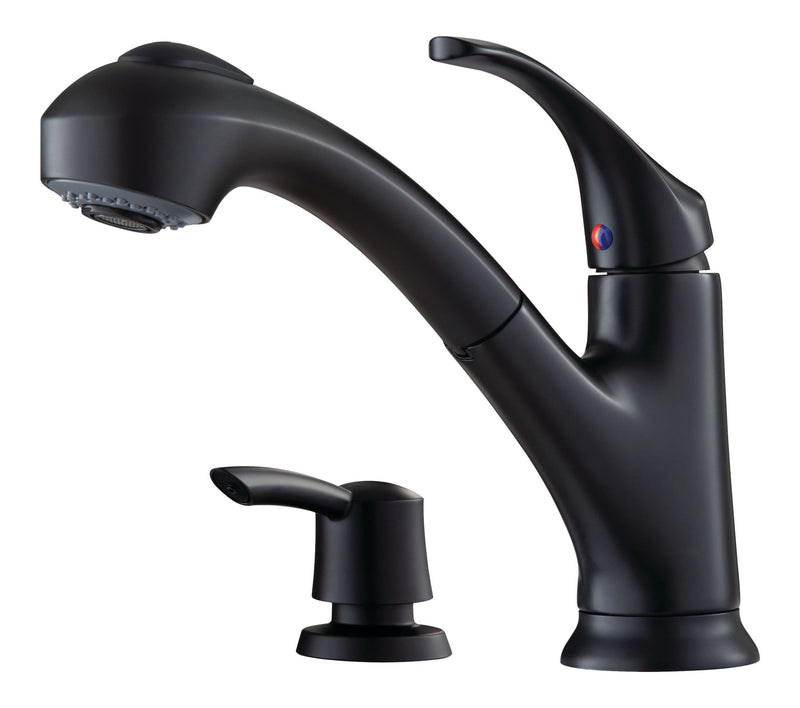 Pfister Shelton Matte Black Pull-Out Kitchen Faucet W0