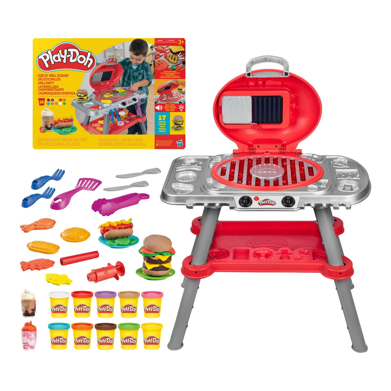 Play-Doh Barbecue Grill Set with Lights and Sounds, 17-pc B6