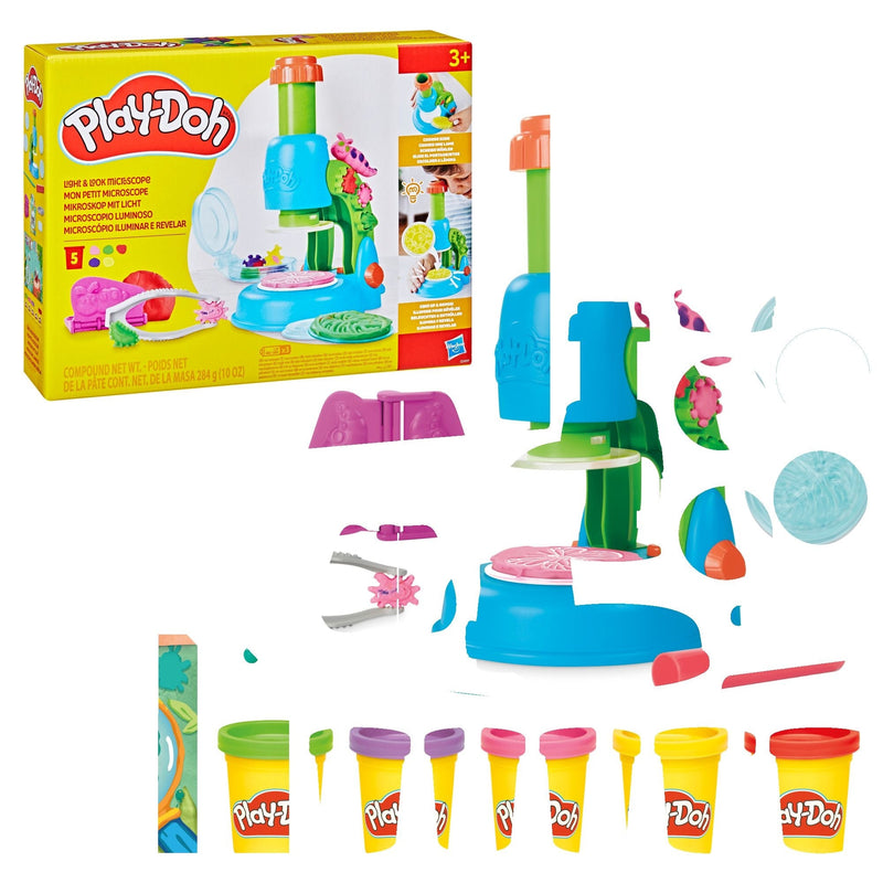 Play-Doh Light-up Microscope Playset with Glow Effects B4