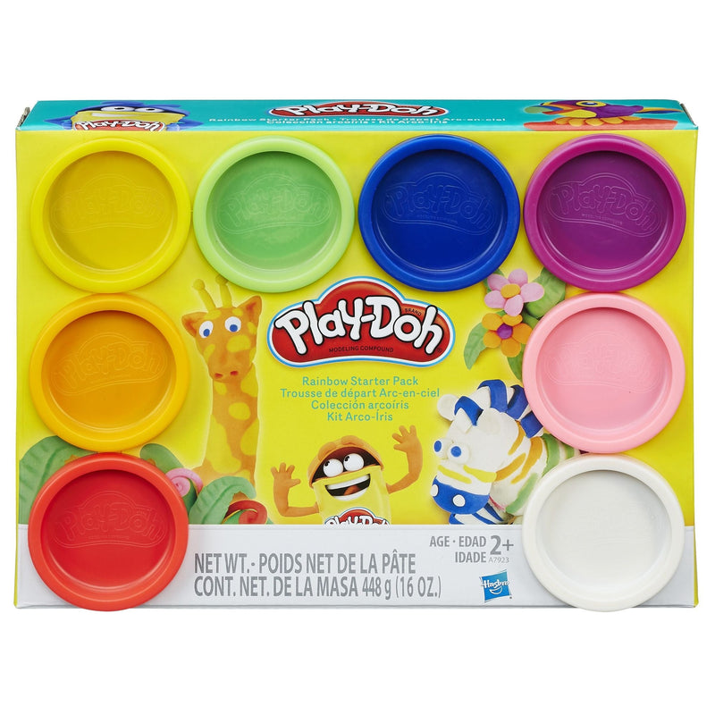 Play-Doh Rainbow 8 Colour Starter Pack Molding Material For Toddlers & Kids, Ages 2+ B8