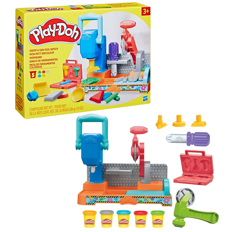 Play-Doh Stamp & Saw Tool Bench Playset, Ages 3+ D7