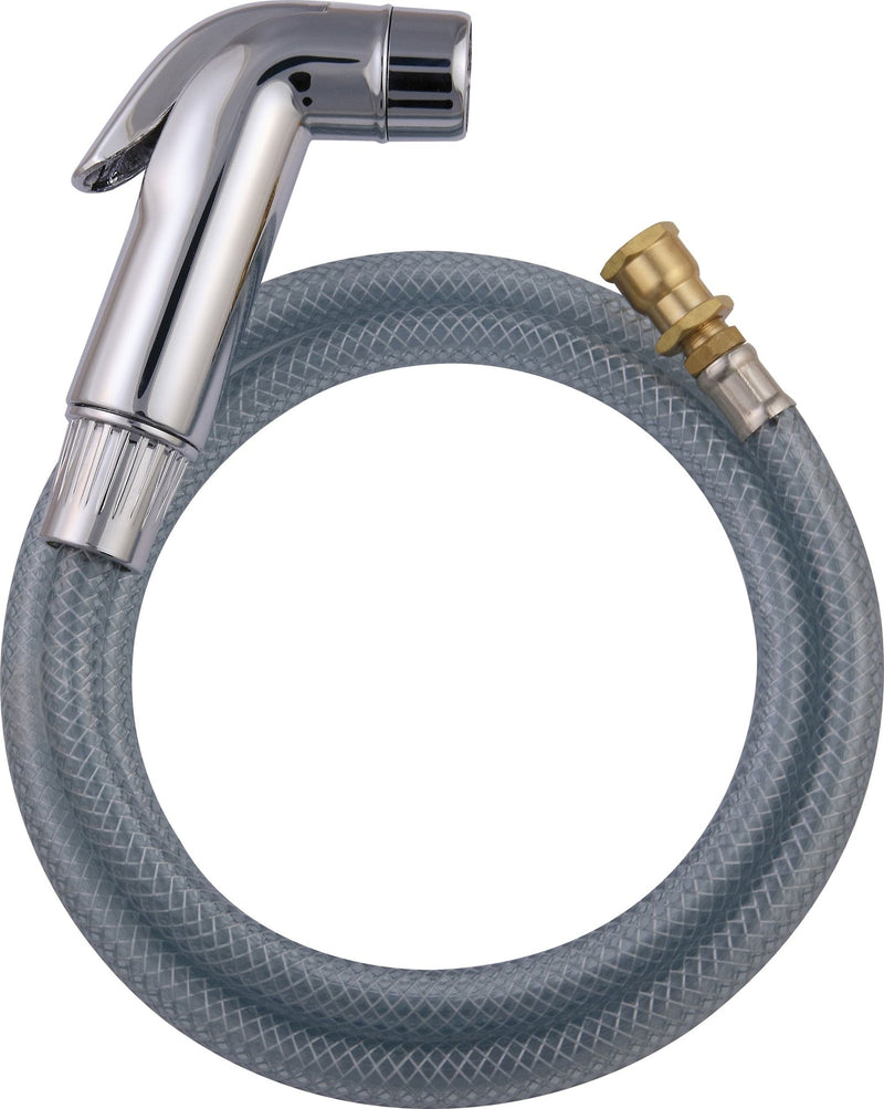 PlumbShop Handheld Kitchen Sink Sprayer with Flexible Hose, Chrome Finish D4