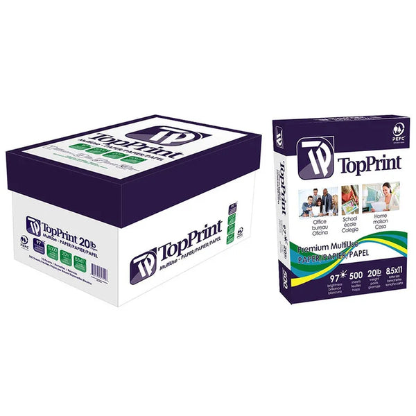 Premium Multi-use Top Print Paper, Letter, 8.5 in. x 11 in., 97 Bright, 20 lb. J4