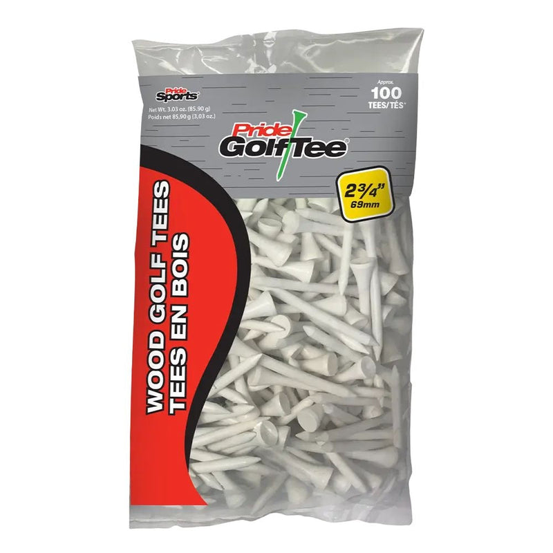Pride Biodegradable Hardwood Golf Tee, 2-3/4-in, 50-pk, White J2