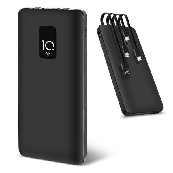 4 in 1 Fast Charging Power Bank with Built-in Cables, 10000mAh - PrimeCables L9