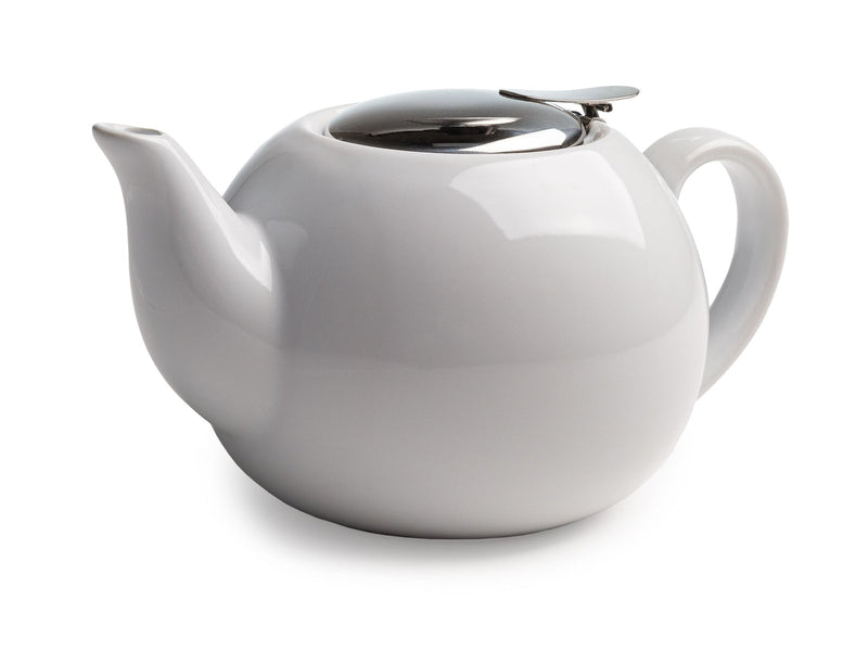 Primula Ceramic Teapot with Stainless Steel Infuser, 0.71-L, White G2
