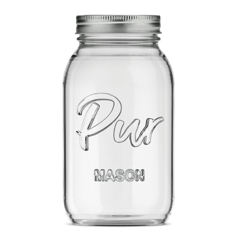 Pur Mason Regular Mouth Canning Glass Jar with Lid & Band, 32-oz/946-mL, 12-pk X7