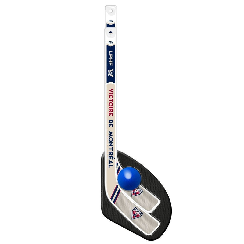 PWHL Montreal Victoire 1-on-1 Mini Hockey Sticks with Ball Set, 3-pc K3