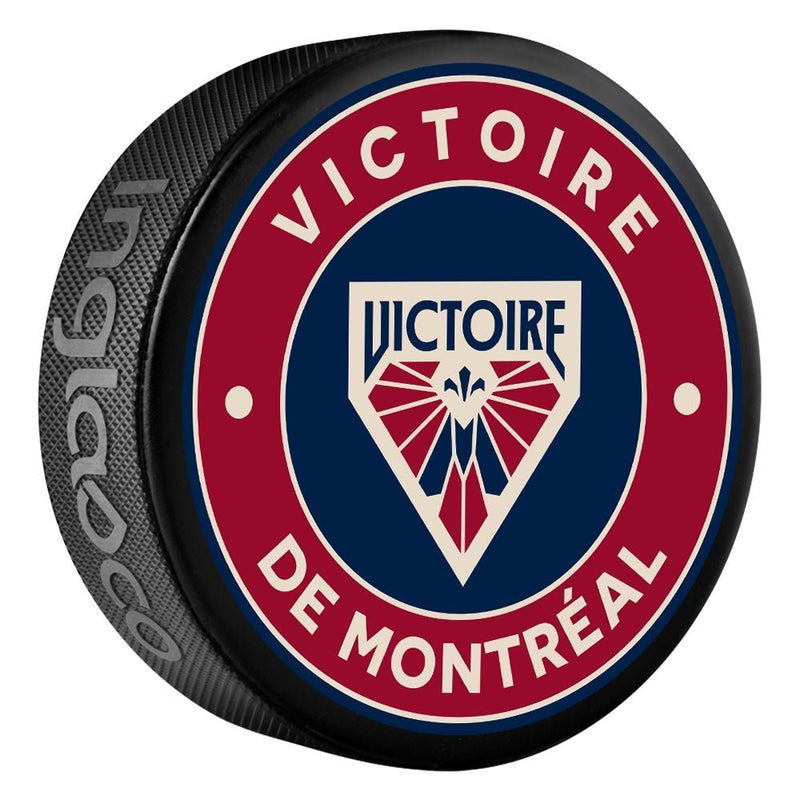 PWHL Montreal Victoire Classic Souvenir Hockey Puck, 6-oz L9