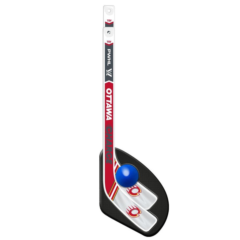 PWHL Ottawa Charge 1-on-1 Mini Hockey Sticks with Ball Set, 3-pc M1
