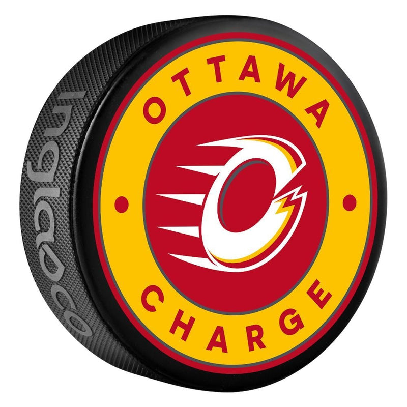 PWHL Ottawa Charge Classic Souvenir Hockey Puck, 6-oz M1