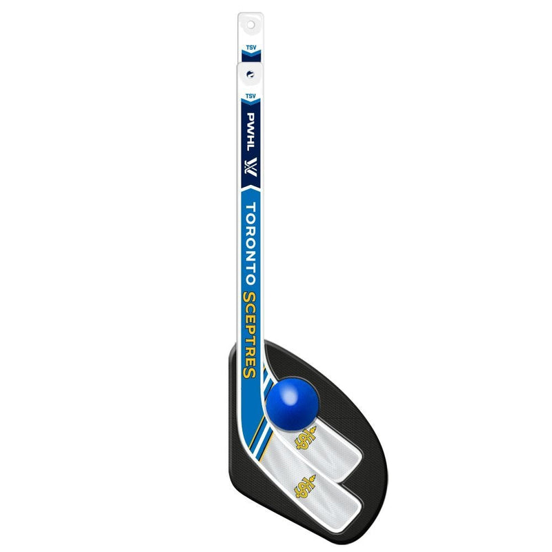 PWHL Toronto Sceptres 1-on-1 Mini Hockey Sticks with Ball Set, 3-pc S9