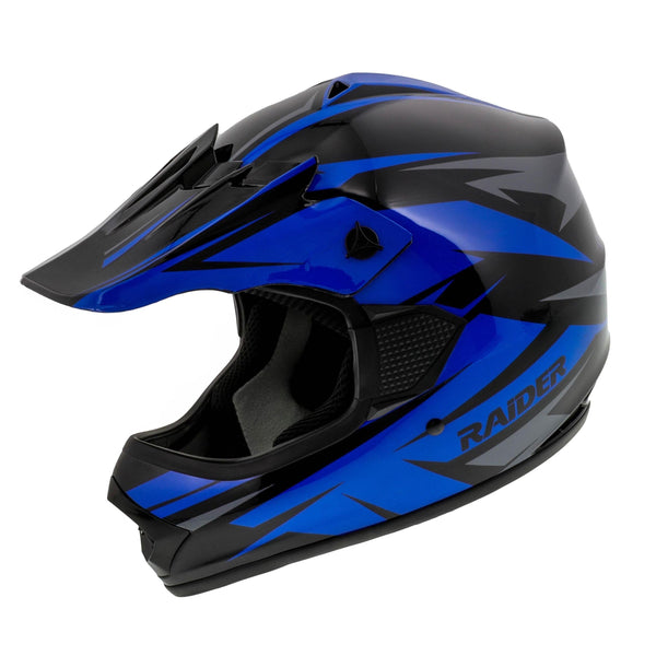 Raider GX4 ATV Helmet, Youth, Blue, Assorted Sizes L2